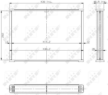 Cooling block, radiator NRF