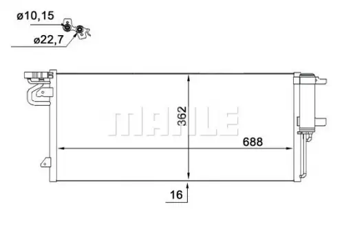 Condenser, air conditioning MAHLE