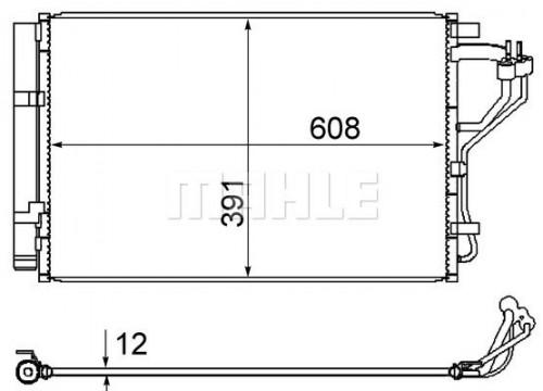 Condenser, air conditioning MAHLE