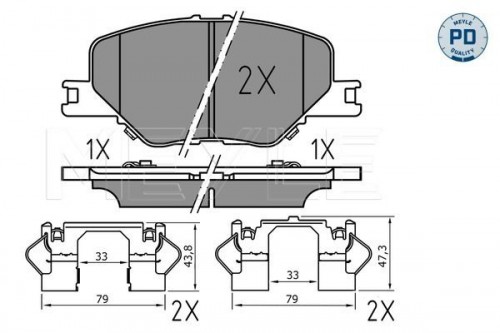 Brake pad set, disc brake MEYLE