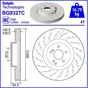 Brake disc DELPHI