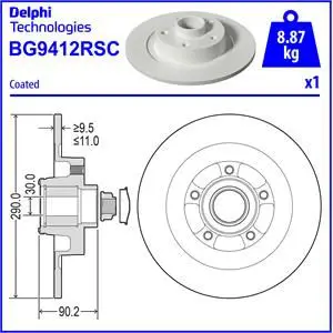 Brake disc DELPHI