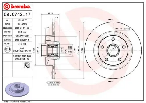 Brake disc BREMBO