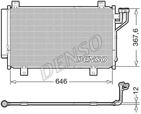 Condenser, air conditioning DENSO