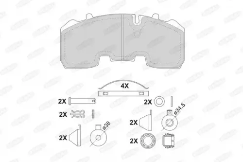 Brake pad set, disc brake BERAL