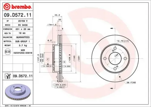 Brake disc BREMBO