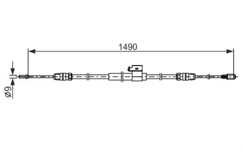 Traction rope, parking brake BOSCH