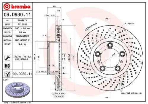 Brake disc BREMBO