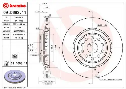 Remschijf BREMBO