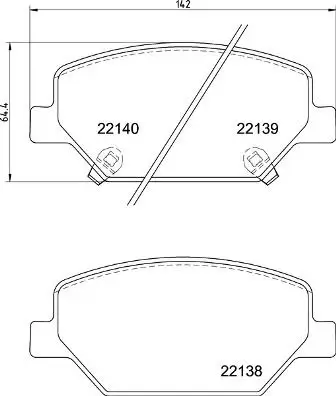 Remblokkenset, schijfrem BREMBO