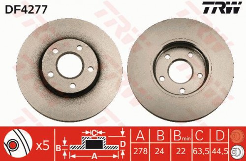 Brake disc TRW