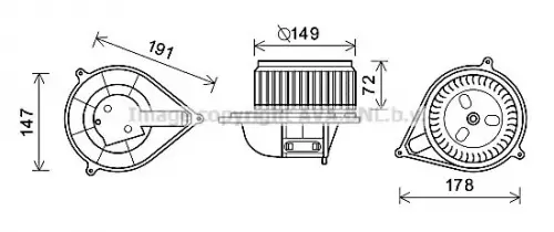 Elektrische motor, Interieurventilatie AVA QUALITY COOLING