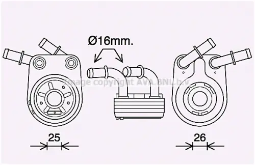 Oliekoeler, motorolie AVA QUALITY COOLING