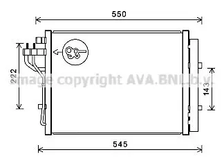 Condensor, airconditioning AVA QUALITY COOLING