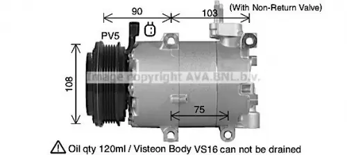 Compressor, airconditioning AVA QUALITY COOLING