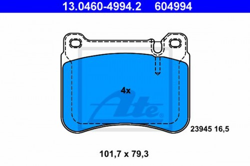 Brake pad set ATE