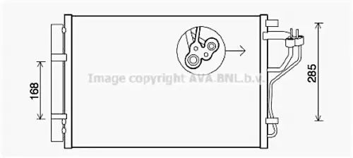 Condensor, airconditioning AVA QUALITY COOLING