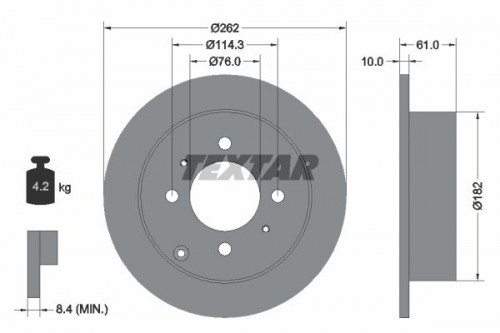 Brake disc TEXTAR