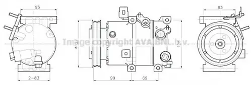 Compressor, airconditioning AVA QUALITY COOLING