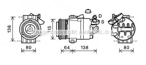 Compressor, airconditioning AVA QUALITY COOLING