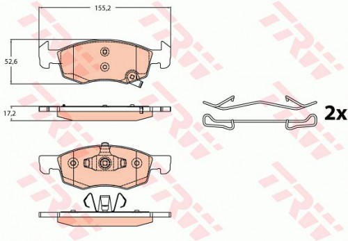 Brake pad set TRW