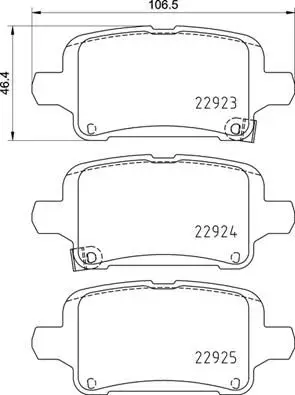 Remblokkenset, schijfrem BREMBO