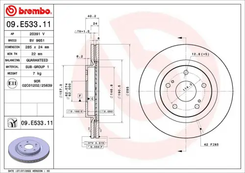 Remschijf BREMBO