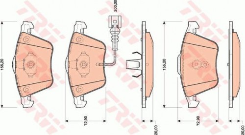 Brake pad set TRW