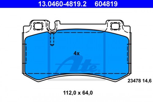 Brake pad set ATE