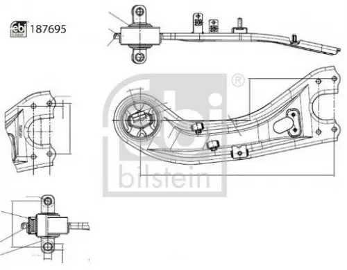 Draagarm, wielophanging FEBI BILSTEIN