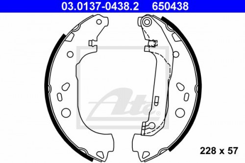 Brake shoe set ATE