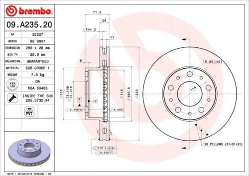 Brake disc BREMBO