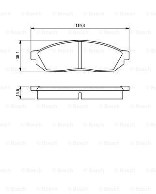 Brake pad set BOSCH