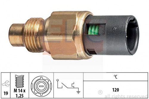 Temperature switch, coolant warning lamp EPS