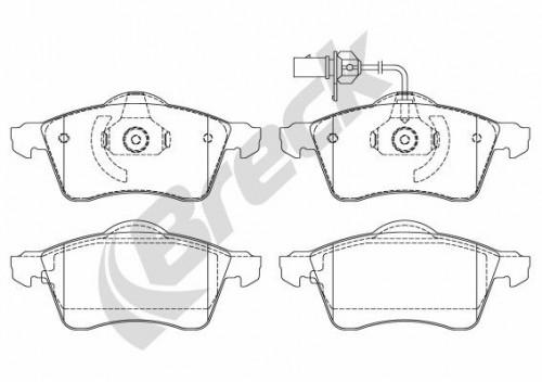 Brake pad set BRECK