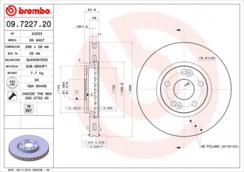 Brake disc BREMBO