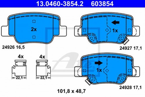 Brake pad set ATE