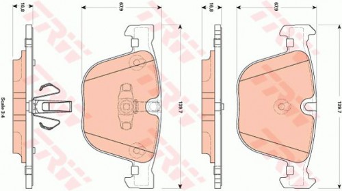 Brake pad set TRW