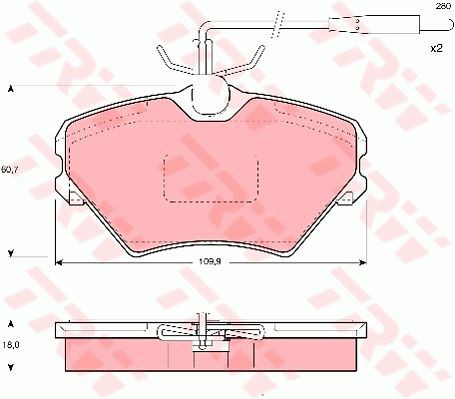 Brake pad set TRW