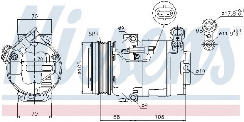 Compressor, air conditioning NISSENS