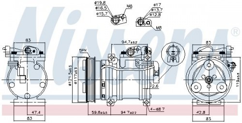 Compressor, air conditioning NISSENS