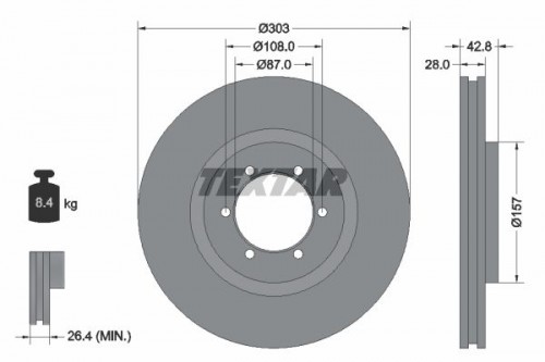 Brake disc TEXTAR