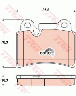 Brake pad set TRW