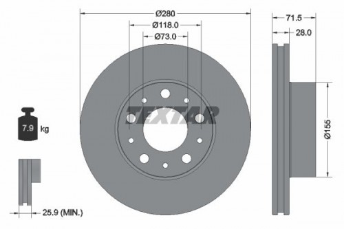 Brake disc TEXTAR