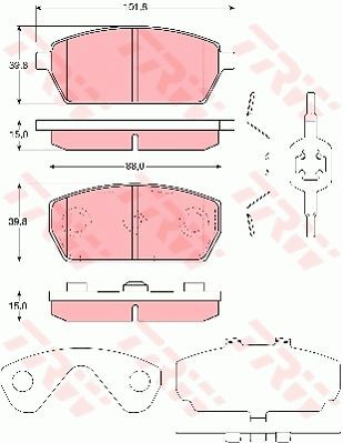 Brake pad set TRW