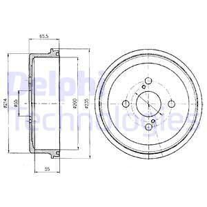 Brake drum DELPHI