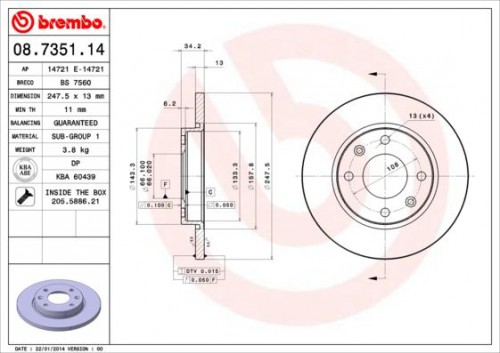 Brake disc BREMBO