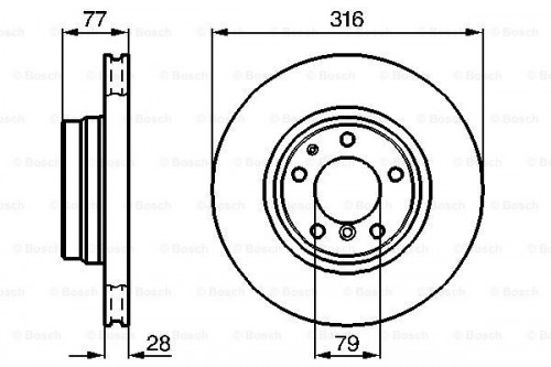 Brake disc BOSCH