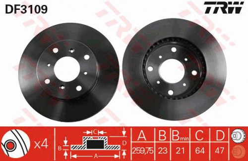 Brake disc TRW