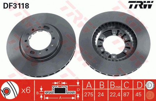 Brake disc TRW